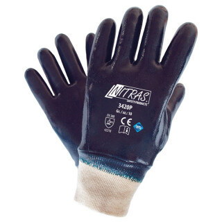 Handschuhe 3420P Gr.10 weiß gebleicht/blau EN 388 PSA II NITRAS
