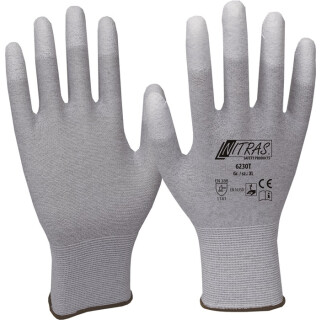 Handschuhe 6230T Gr.5-11 grau/weiß EN 388,EN 16350 PSA II